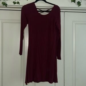SO size medium T-shirt dress with crossing back. Long sleeve. Worn once